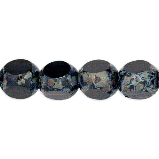 Czech Antique Style Triangle 8mm Jet - Picasso (25pcs)