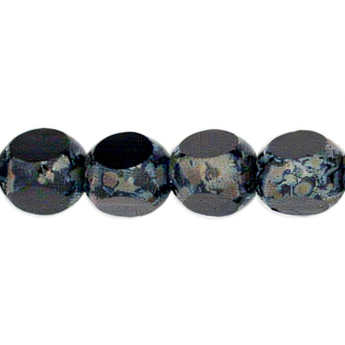 Czech Antique Style Triangle 8mm Jet - Picasso (25pcs)