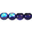 Czech Antique Style Triangle 8mm Cobalt AB (25pcs)