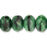 Czech Gem-Cut Rondelle 9 x 6mm Green w/Black (25pcs)