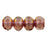 Czech Gem-Cut Rondelle 9 x 6mm Copper - French Rose (25pcs)