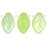 Czech Leaves 12 x 7mm Matte - Jonquil AB (25pcs)