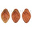 Czech Leaves 12 x 7mm Matte - Milky Orange - Picasso (25pcs)