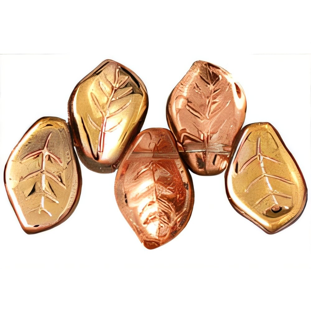 Czech Leaves 14 x 9mm Apollo - Gold (25pcs)