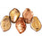 Czech Leaves 14 x 9mm Apollo - Gold (25pcs)