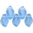 Czech Leaves 14 x 9mm Lt Sapphire (25pcs)