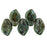 Czech Leaves 14 x 9mm Luster - Transparent Green (25pcs)