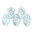 Czech Leaves 14 x 9mm Luster - Crystal (25pcs)