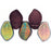 Czech Leaves 14 x 9mm Matte - Med Amethyst - Vitral (25pcs)