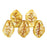Czech Leaves 14 x 9mm Opaque White - Picasso (25pcs)