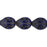 Czech Ladybugs 9 x 7mm Tanzanite - Black Inlay (25pcs)