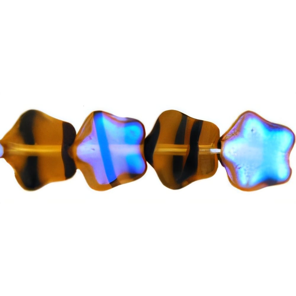 Czech Stars 8mm Matte - Tortoise AB (25pcs)