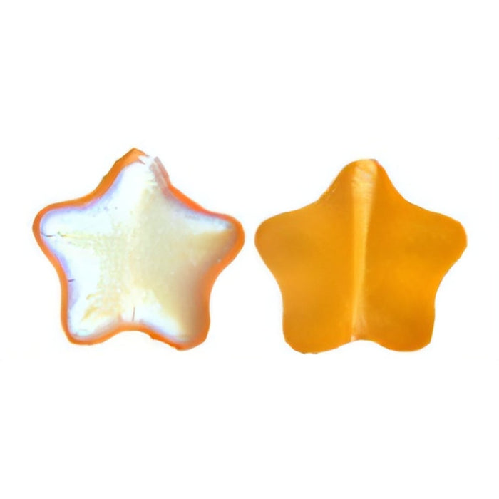 Czech Stars 12mm Matte - Med Topaz AB (25pcs)