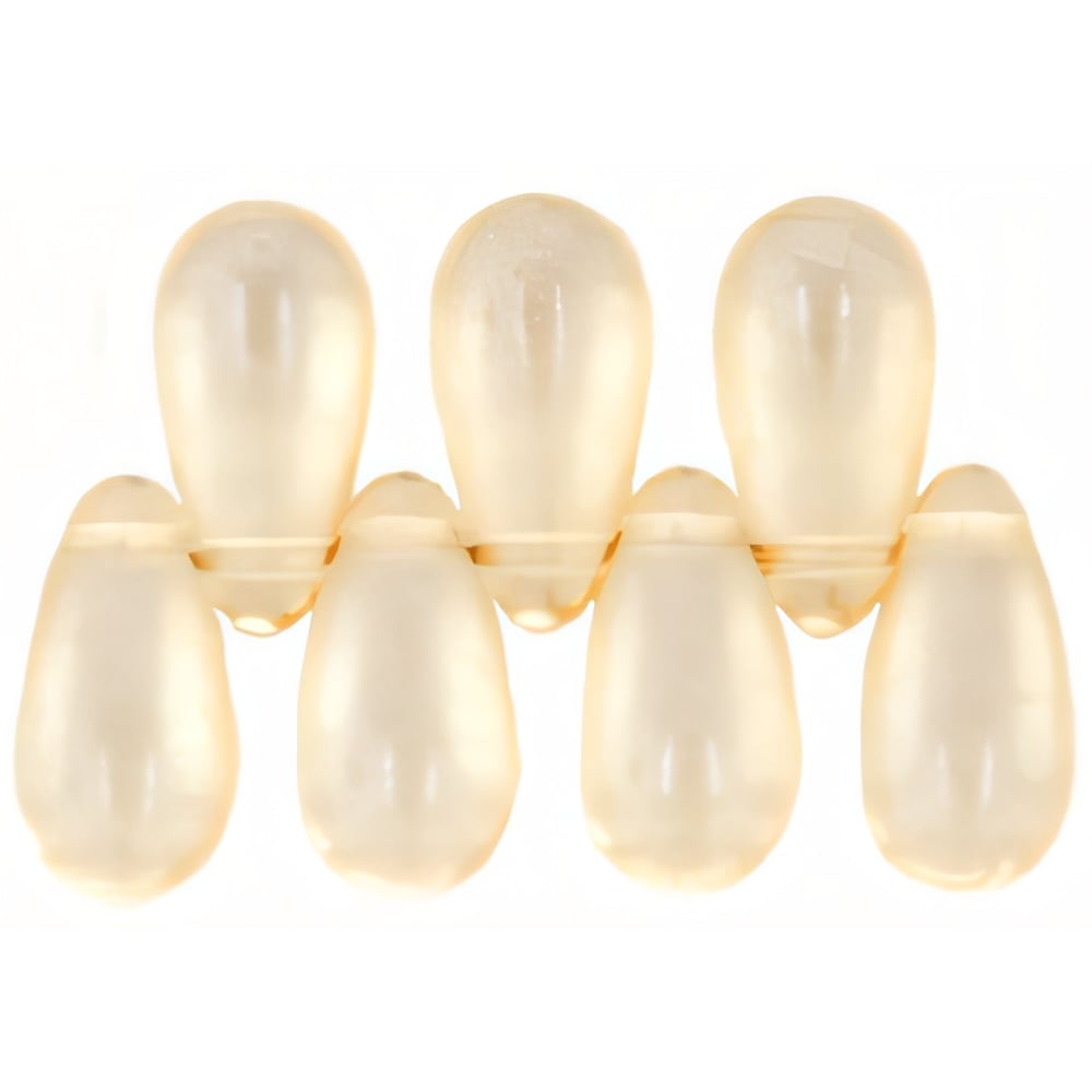 Czech Tear Drops 10 x 5mm Luster - Transparent Champagne (50pcs)