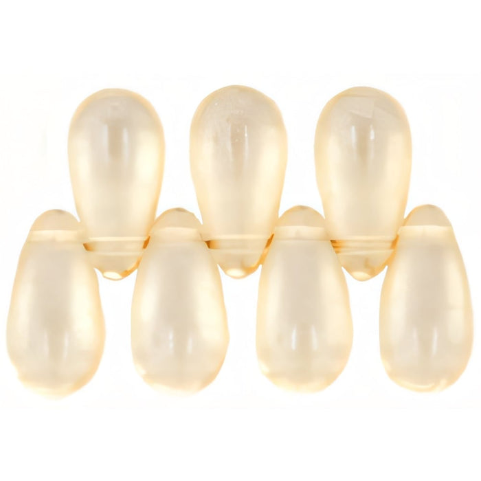 Czech Tear Drops 10 x 5mm Luster - Transparent Champagne (50pcs)