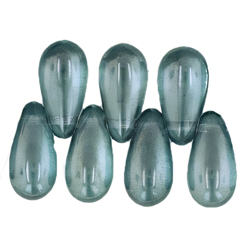Czech Tear Drops 10 x 5mm Luster - Transparent Blue (50pcs)