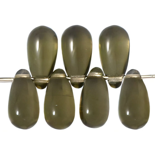 Czech Tear Drops 10 x 5mm Black Diamond (50pcs)