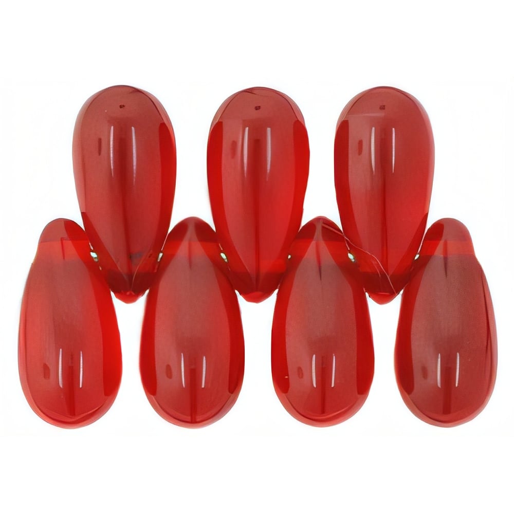 Czech Tear Drops 10 x 5mm: Siam Ruby (50pcs)