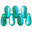 Czech Tear Drops 10 x 5mm Emerald AB (50pcs)