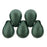 Czech Tear Drops 6 x 4mm Metallic Suede - Dk Forest