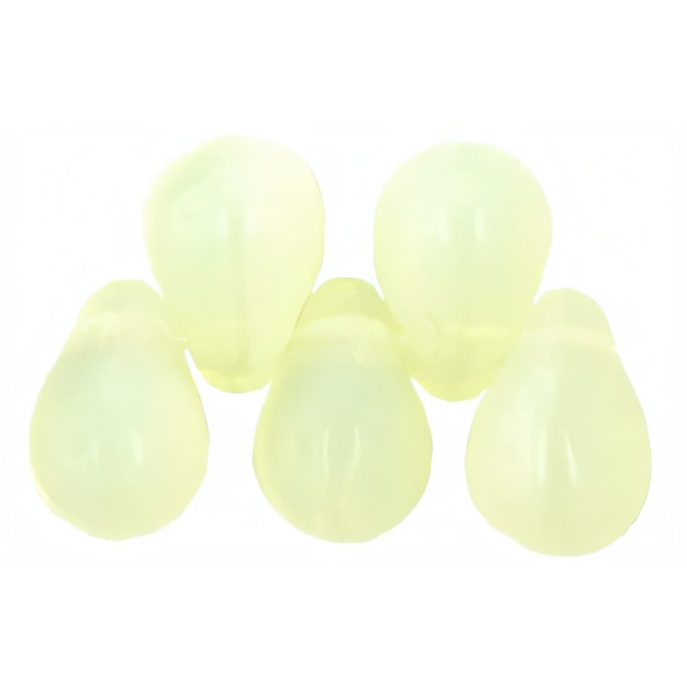 Czech Tear Drops 6 x 4mm Milky Jonquil
