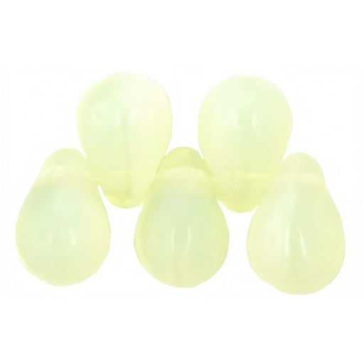 Czech Tear Drops 6 x 4mm Milky Jonquil