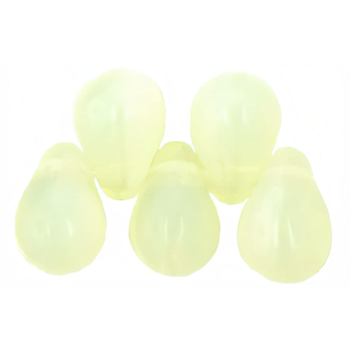 Czech Tear Drops 6 x 4mm Milky Jonquil