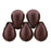 Czech Tear Drops 6 x 4mm Chrome - Copper Rose