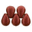 Czech Tear Drops 6 x 4mm Matte - Metallic Lava