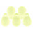 Czech Tear Drops 6 x 4mm Matte - Jonquil