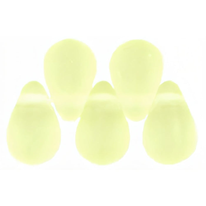 Czech Tear Drops 6 x 4mm Matte - Jonquil