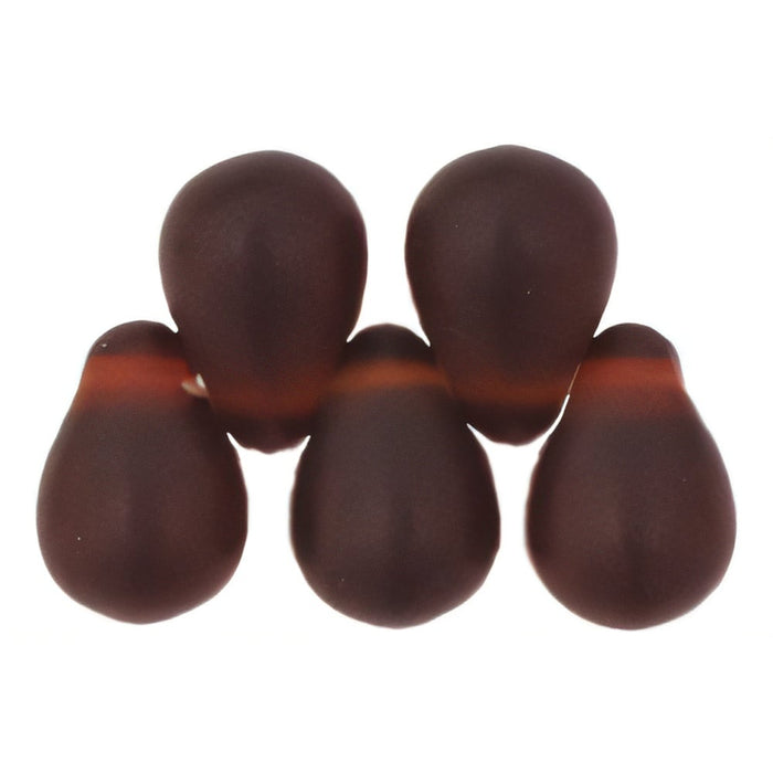 Czech Tear Drops 6 x 4mm Matte - Ruby
