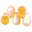 Czech Tear Drops 6 x 4mm Matte - Med Topaz AB
