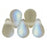 Czech Tear Drops 6 x 4mm Matte - Black Diamond AB
