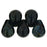 Czech Tear Drops 6 x 4mm Jet - Picasso
