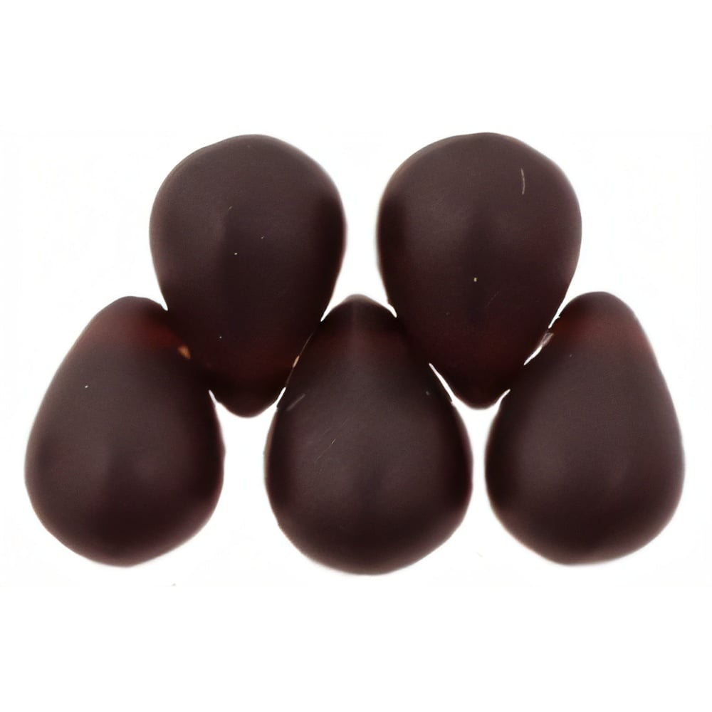 Czech Lg. Tear Drops 8 x 6mm Matte - Garnet (50pcs)