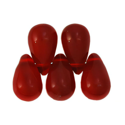 Czech Lg. Tear Drops 9 x 6mm Siam Ruby (50pcs)