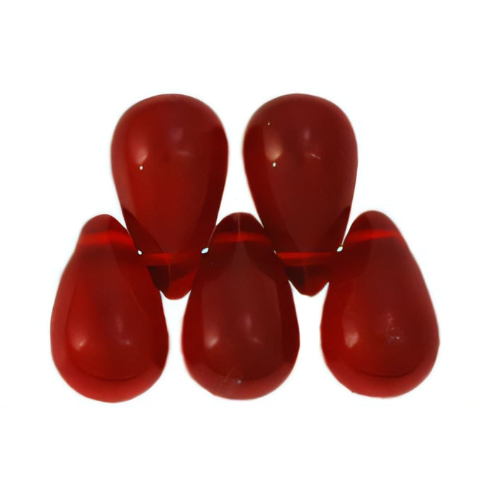 Czech Lg. Tear Drops 9 x 6mm Siam Ruby (50pcs)