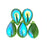 Czech Lg. Tear Drops 9 x 6mm Olivine AB (50pcs)