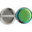Czech Dime Beads - Vitral/Iris 8 x 3mm Crystal - Green Vitral (25pcs)