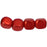 Czech Pearl Coat - Cubes - 4mm Pearl - Tangerine (120pcs)