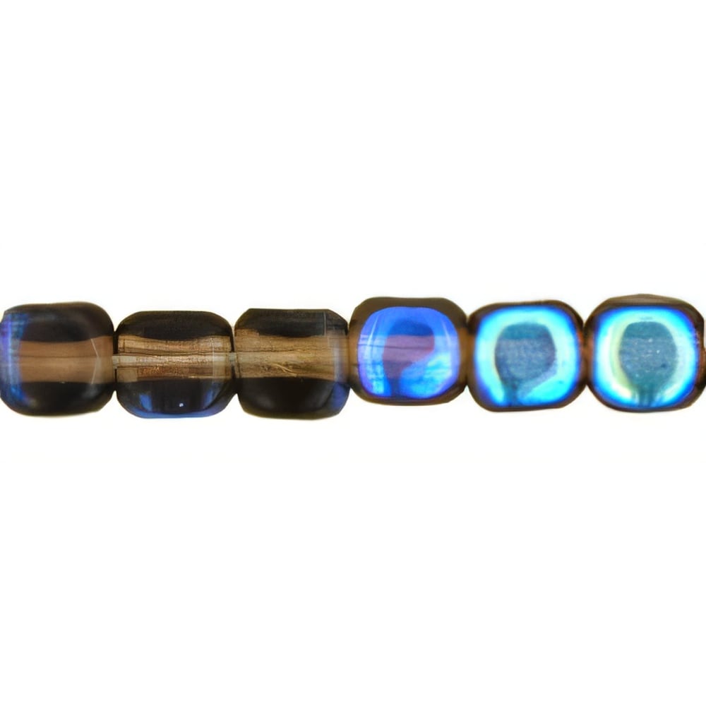 Czech Cubes - 4mm Smoky Topaz AB (100pcs)