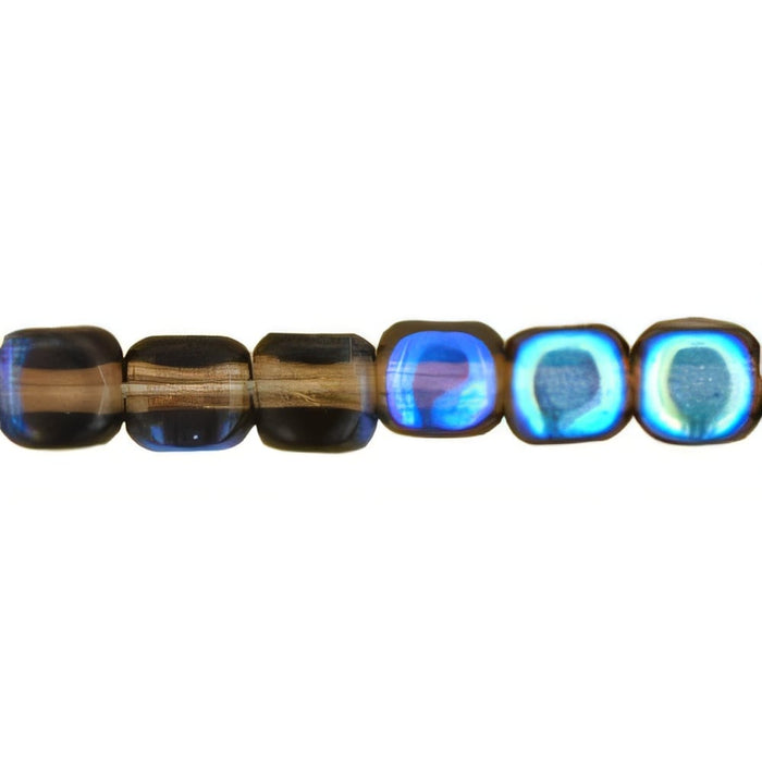 Czech Cubes - 4mm Smoky Topaz AB (100pcs)