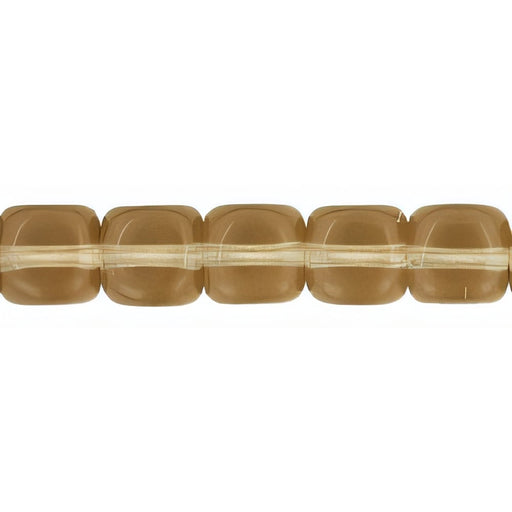 Czech Cubes - 7 x 5mm Smoky Topaz (50pcs)