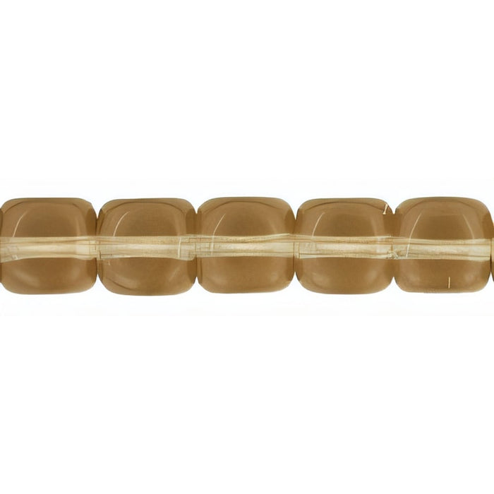 Czech Cubes - 7 x 5mm Smoky Topaz (50pcs)