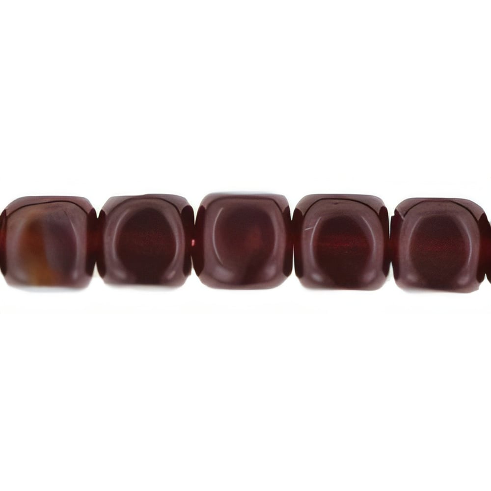 Czech Cubes - 7 x 5mm Garnet (50pcs)