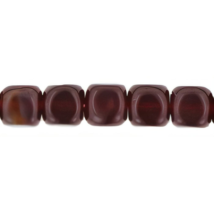 Czech Cubes - 7 x 5mm Garnet (50pcs)