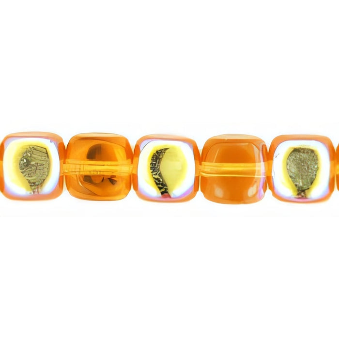 Czech Cubes - 7 x 5mm Topaz AB (50pcs)