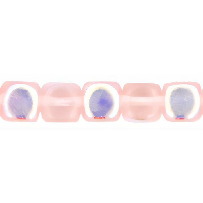 Czech Cubes - 7 x 5mm Rosaline AB (50pcs)