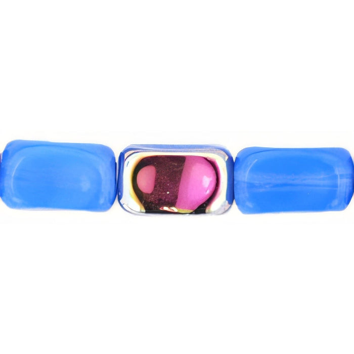 Czech Rectangles 4/7mm Milky Sapphire - Vitra (50pcs)
